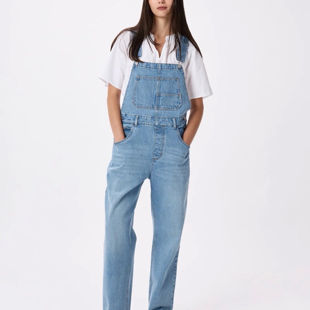 Quince Light Blue Denim Women's Overalls